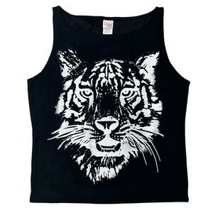 Laurel Glittery Tiger Print Tank Top